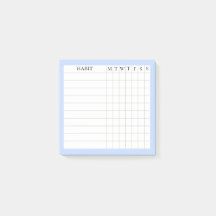 Margaret Collectie Habit Tracker in Blauw