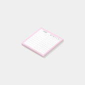 Margaret Collection Post-It Habit Tracker en rose (Incliné)