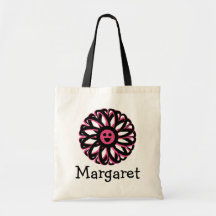 Margaret Happy Flower Sac fourre-tout personnalisé
