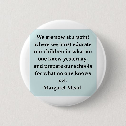 margaret mead quote ronde button 5,7 cm (Voorkant)