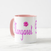Margaret Name Pink Logo, Mok (Voorkant links)