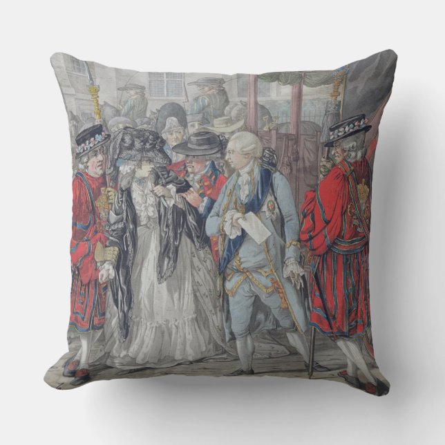 Margaret Nicholson probeert zijn M te vermoorden Kussen (Voorkant)