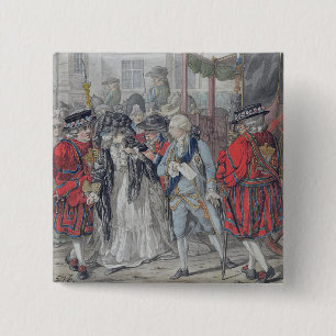 Margaret Nicholson probeert zijn M te vermoorden Vierkante Button 5,1 Cm