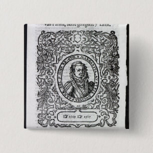 Margaret of Parma, Gouverneur van Nederland Vierkante Button 5,1 Cm