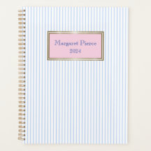 Margaret Pinstripe Planner met Roze
