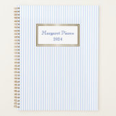 Margaret Pinstripe Planner met Wit (Voorkant)