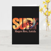 Margaret River, Australia Beach Surfing  Kaart (Gele Bloem)