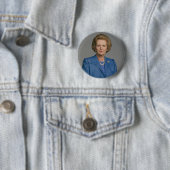 Margaret Thatcher Button Badge (In situ)