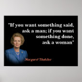 Margaret Thatcher citeert wie om te vragen Poster (Voorkant)