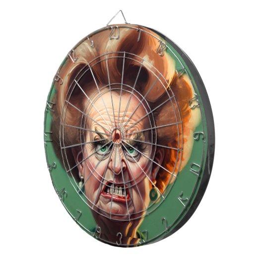 Margaret Thatcher Dartboard Dartbord (Voorkant Rechts)