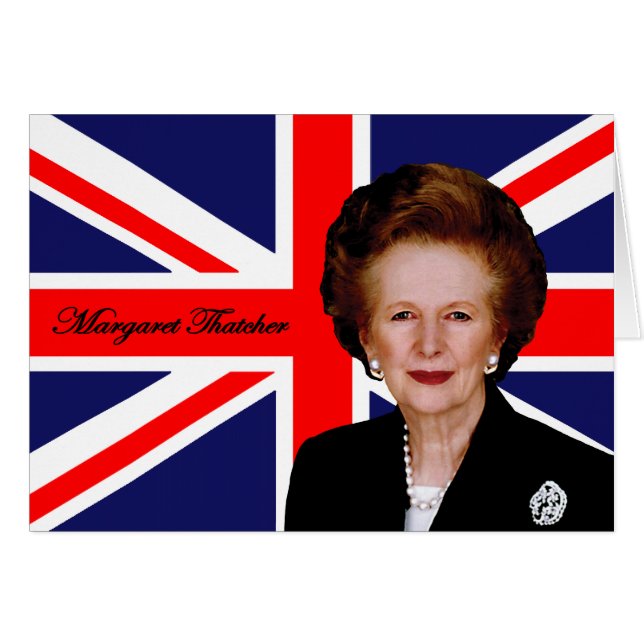 Margaret Thatcher - Drapeau britannique (Devant horizontal)