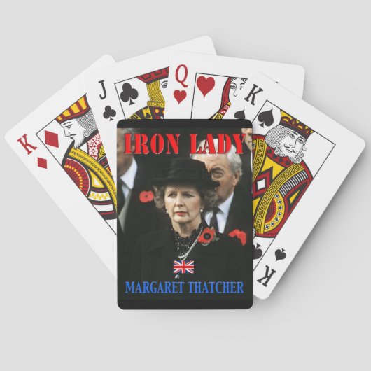Margaret Thatcher Eerste Minister Pokerkaarten (Achterkant)