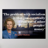Margaret Thatcher Quote over het Poster van het so (Voorkant)