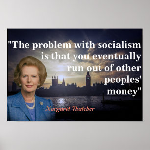 Margaret Thatcher Quote over het Poster van het so
