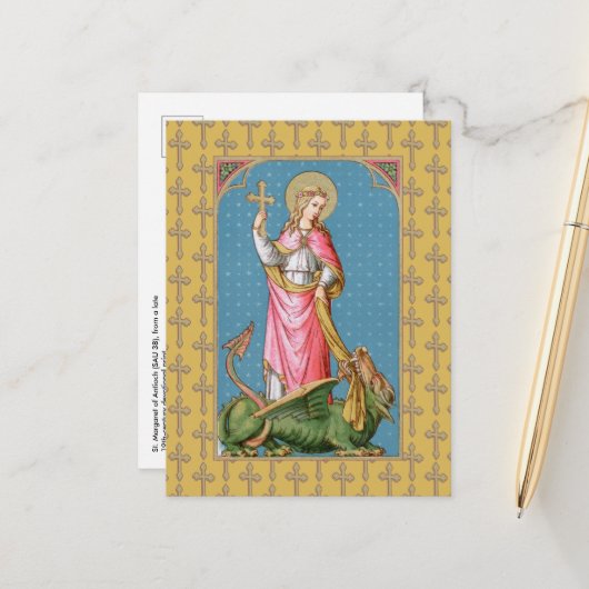 Margaret van Antioch (SAU 038) Briefkaart (Voorkant / Achterkant in situ)