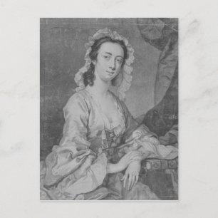 Margaret Woffington, gegraveerd door John Faber Jr Briefkaart