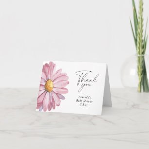 Margarine roze wilde bloem elegante bedankkaart