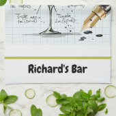 Margarita aangepaste balk Tekening op maat Theedoek (Gevouwen)