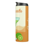 "Margarita" aangepaste naam tumbler Thermosbeker (Geroteerd rechts)