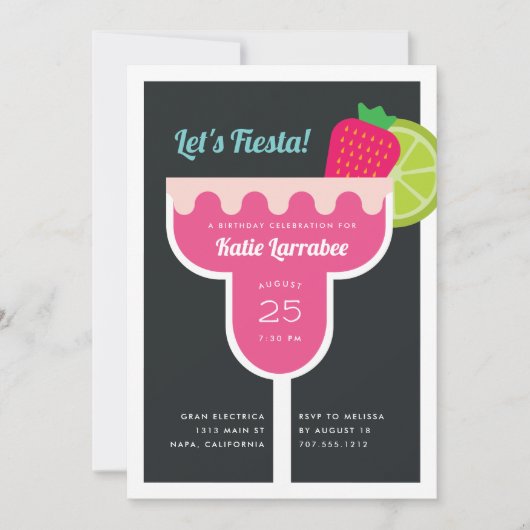 Margarita Anniversaire Fête Invitation (Devant)