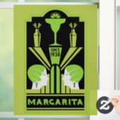 Margarita Art Deco Cocktail Raamsticker (Huis)