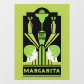 Margarita Art Deco Cocktail Raamsticker (Vel)