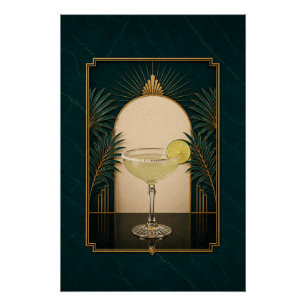 Margarita Art Deco Poster Bar Kunst Perfect Poster