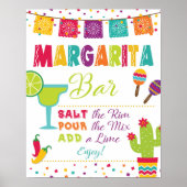 Margarita Bar Bord - Fiesta - Witte Achtergrond Poster (Voorkant)