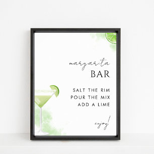 Margarita Bar Limoen Bruiloft of Vrijgezellenfeest Poster