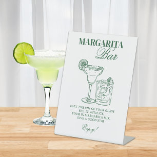 Margarita Bar Reclamebord Met Voetstuk