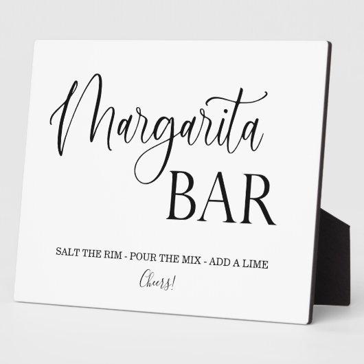Margarita Bar Signal mariage Tabletop Plaque (Côté)