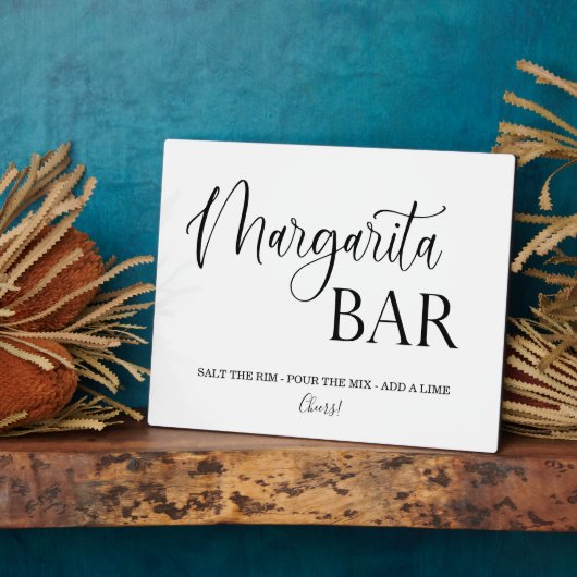 Margarita Bar Signal mariage Tabletop Plaque (Côté)