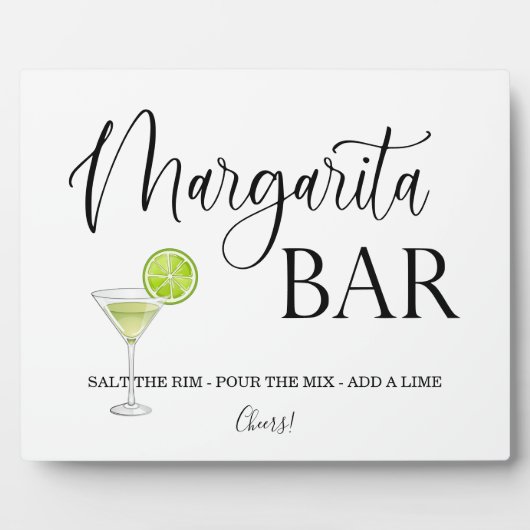 Margarita Bar Signal mariage Tabletop Plaque (Devant)