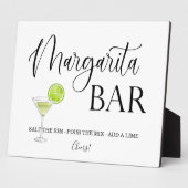 Margarita Bar Signal mariage Tabletop Plaque (Côté)