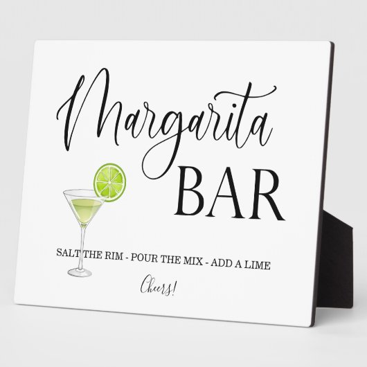 Margarita Bar Signal mariage Tabletop Plaque (Côté)