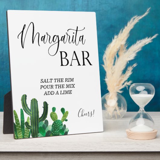 Margarita Bar Signal mariage Tabletop Plaque (Côté)