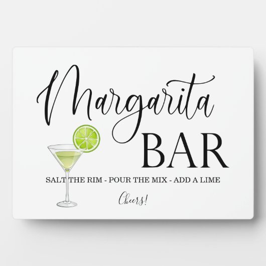Margarita Bar Signal mariage Tabletop Plaque (Devant)