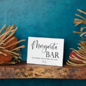 Margarita Bar-trouwbord Tabletop Plaque Fotoplaat (Zijkant)