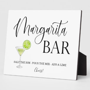 Margarita Bar-trouwbord Tabletop Plaque Fotoplaat