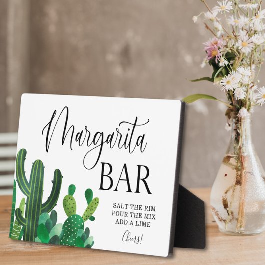 Margarita Bar-trouwbord Tabletop Plaque Fotoplaat