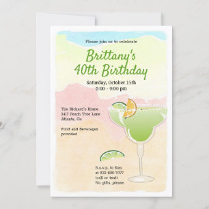 Margarita Birthday Party Invitation Kaart