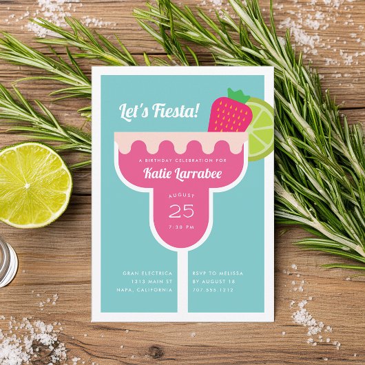 Margarita Birthday Party Invitation Kaart