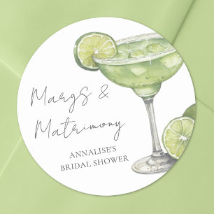 Margarita Bruidsdouche Ronde Sticker