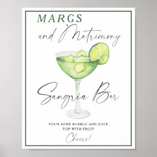 Margarita Bruidsfeest sangriabar Poster