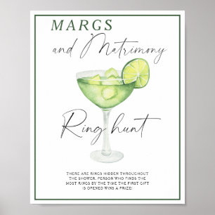 Margarita bruidsfeestje Ring zoek spel Poster