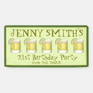 Margarita Cocktail 21e Verjaardag Bachelorette Spandoek