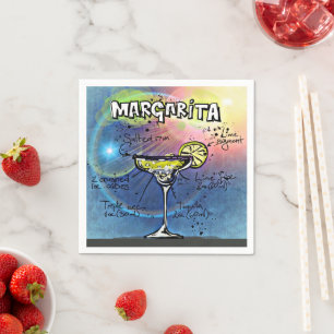 Margarita Cocktail (#9 van 12 Drink Recipe Set) Servet