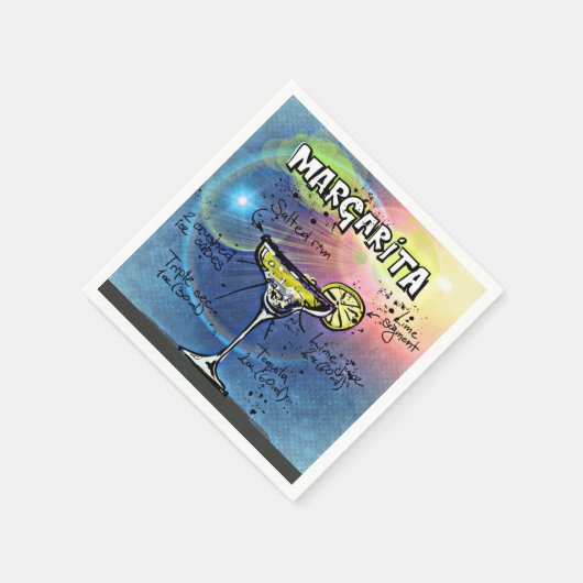 Margarita Cocktail (#9 van 12 Drink Recipe Set) Servet (Hoek)