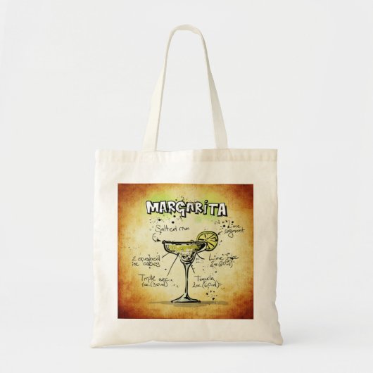 Margarita cocktail abstract design Canvas tas (Voorkant)