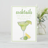 Margarita Cocktail Feestje Kaart (Staand voorkant)